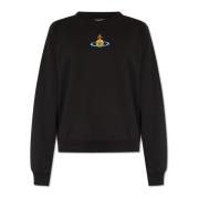 Vivienne Westwood Sweatshirt med logotyp Black, Dam