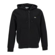 Lacoste Svart Ekologisk Bomullszip Tröja Black, Herr