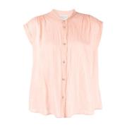 Forte Forte Short Sleeve Shirts Pink, Dam