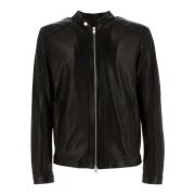 Dfour Leather Jackets Black, Herr