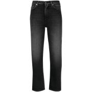 IRO Svart Straight Jeans Casual Stil Black, Dam