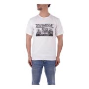 Barbour T-Shirts White, Herr