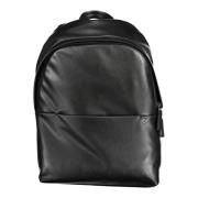 Calvin Klein Svart polyester ryggsäck med laptopfack Black, Unisex