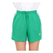 Adidas Originals Grön och vit 3-Stripes Shorts Green, Dam