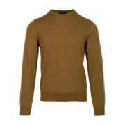 K-Way Round-neck Knitwear Brown, Herr