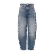Ganni Loose-fit Jeans Blue, Dam