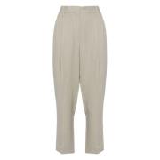 Brunello Cucinelli Cropped Trousers Gray, Dam