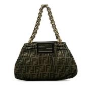 Fendi Vintage Pre-owned Canvas axelremsvskor Brown, Dam