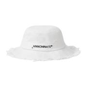 Hinnominate Vit Bucket Hat med Svart Logo White, Dam