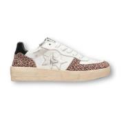2Star Leopard Detalj Bianca Padel Sneakers Multicolor, Dam