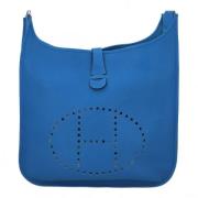 Hermès Vintage Pre-owned Laeder crossbodyvskor Blue, Dam