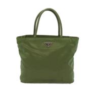 Prada Vintage Pre-owned Tyg prada-vskor Green, Dam