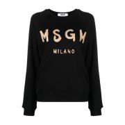 Msgm Sweatshirts Black, Dam
