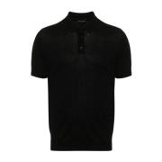 Roberto Collina Herr Nero Ss24 T-shirts & Polos Black, Herr