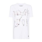 Vivienne Westwood Bones n Chain Classic T-shirt White, Dam
