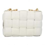 Bottega Veneta Vintage Pre-owned Laeder crossbodyvskor White, Dam