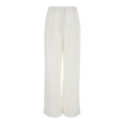 Dunst Wide Trousers White, Dam