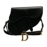 Dior Vintage Pre-owned Laeder crossbodyvskor Black, Dam