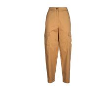 Iblues Tapered Trousers Beige, Dam