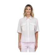 Aspesi Short Sleeve Shirts White, Dam