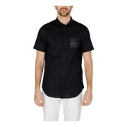 Armani Exchange Short Sleeve Shirts Black, Herr