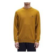 Fred Perry Klassisk Logo Crewneck Sweater Orange, Herr