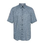 Hugo Boss Klassisk Vit Button-Up Skjorta Blue, Herr