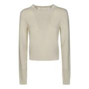 Palm Angels Round-neck Knitwear White, Dam