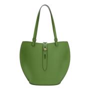 Furla Stilfull Medium Läder Tote Väska Green, Dam