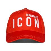 Dsquared2 Röd Broderad Baseballkeps med Dsquared2 Icon Logo Red, Unise...