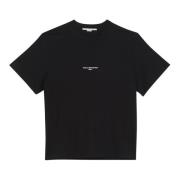 Stella McCartney Klassisk Bomull Logo Print T-shirt Black, Dam