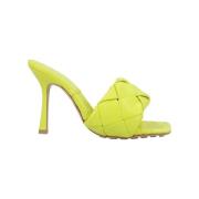 Bottega Veneta Vintage Pre-owned Laeder mules Yellow, Dam