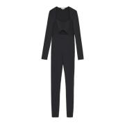 Patrizia Pepe Suitpants Essential jumpsuit med långärmad Black, Dam