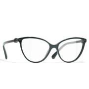 Chanel Grön Acetat Glasögon med Garanti Green, Dam