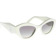 Prada Stiliga solglasögon för kvinnor White, Dam