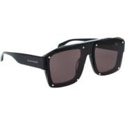 Alexander McQueen Ikoniska solglasögon med garanti Black, Unisex