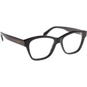 Alexander McQueen Stiliga original receptglasögon för kvinnor Black, D...