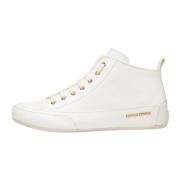 Candice Cooper Vita läder mid-top sneakers White, Dam