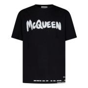Alexander McQueen Svarta T-shirts och Polos Black, Herr