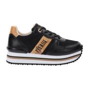 Alviero Martini 1a Classe Dam Sneakers i Konstläder och Tyg Black, Dam