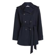 Tommy Hilfiger Trench Coats Blue, Dam