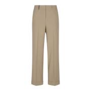 Peserico Cropped Trousers Brown, Dam