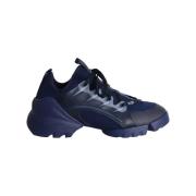 Dior Vintage Pre-owned Tyg sneakers Blue, Dam