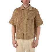 Bonsai Genombruten Oversized Skjorta Beige, Herr