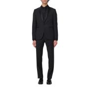 Tagliatore Single Breasted Suits Black, Herr