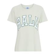 Ball Dam T-shirt Top Pastell Grön Beige, Dam