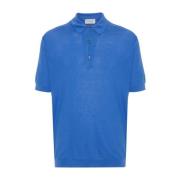 John Smedley Polo Shirts Blue, Herr