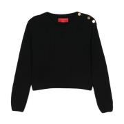 Wild Cashmere Round-neck Knitwear Black, Dam