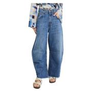 Ottod'Ame Loose-fit Jeans Blue, Dam