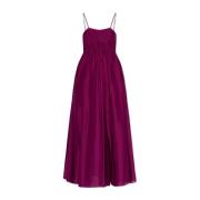 Forte Forte Ärmelös klänning i siden Purple, Dam